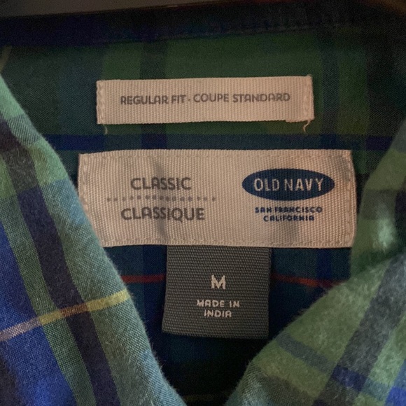 Old Navy Shirt Mens Medium Regular Fit Classic Coupe Standard Shirt - Picture 3 of 3